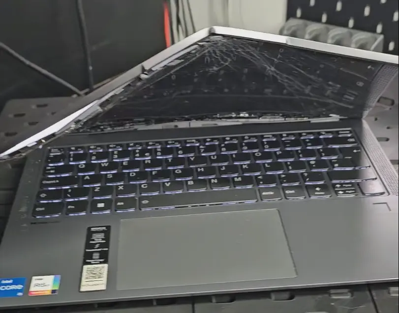 Lenovo broken screen Damaged laptop